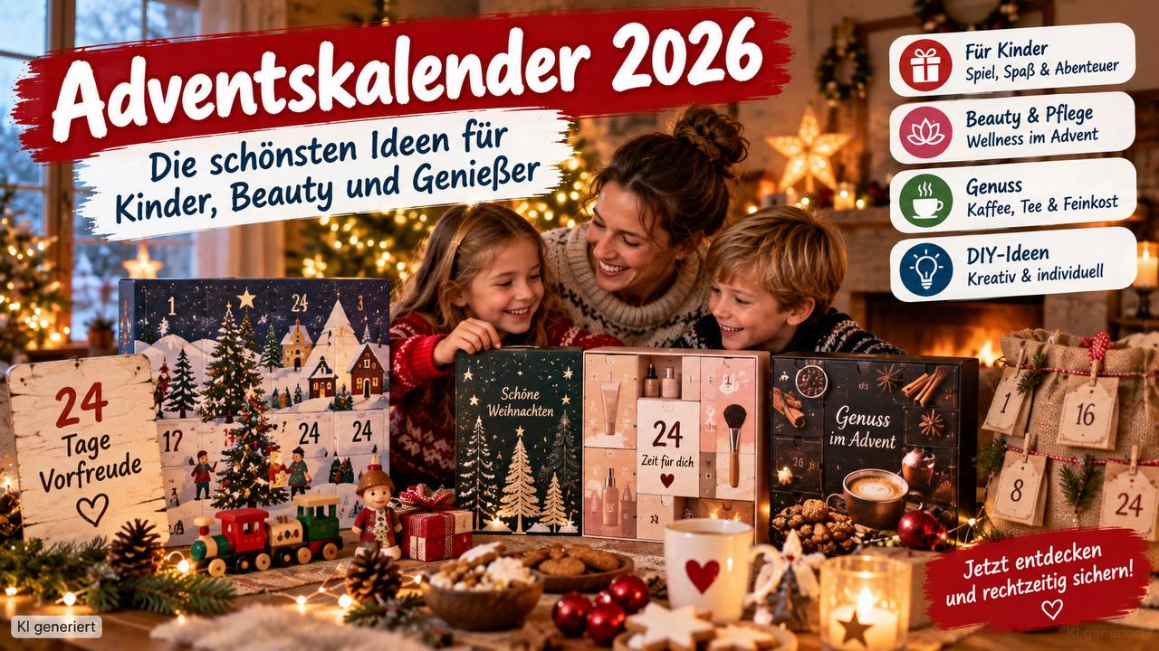 Adventskalender 2026: Kinder-, Beauty-, Genuss- und DIY-Kalender im Überblick