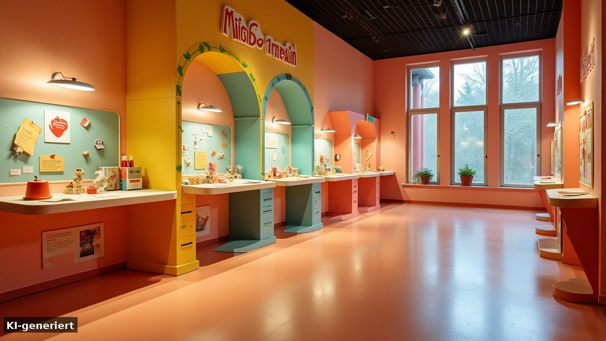 Helles Kindermuseum mit Mitmachstationen – Indoor-Alternative für Regentage bei Herbst-Ausflügen mit Kindern