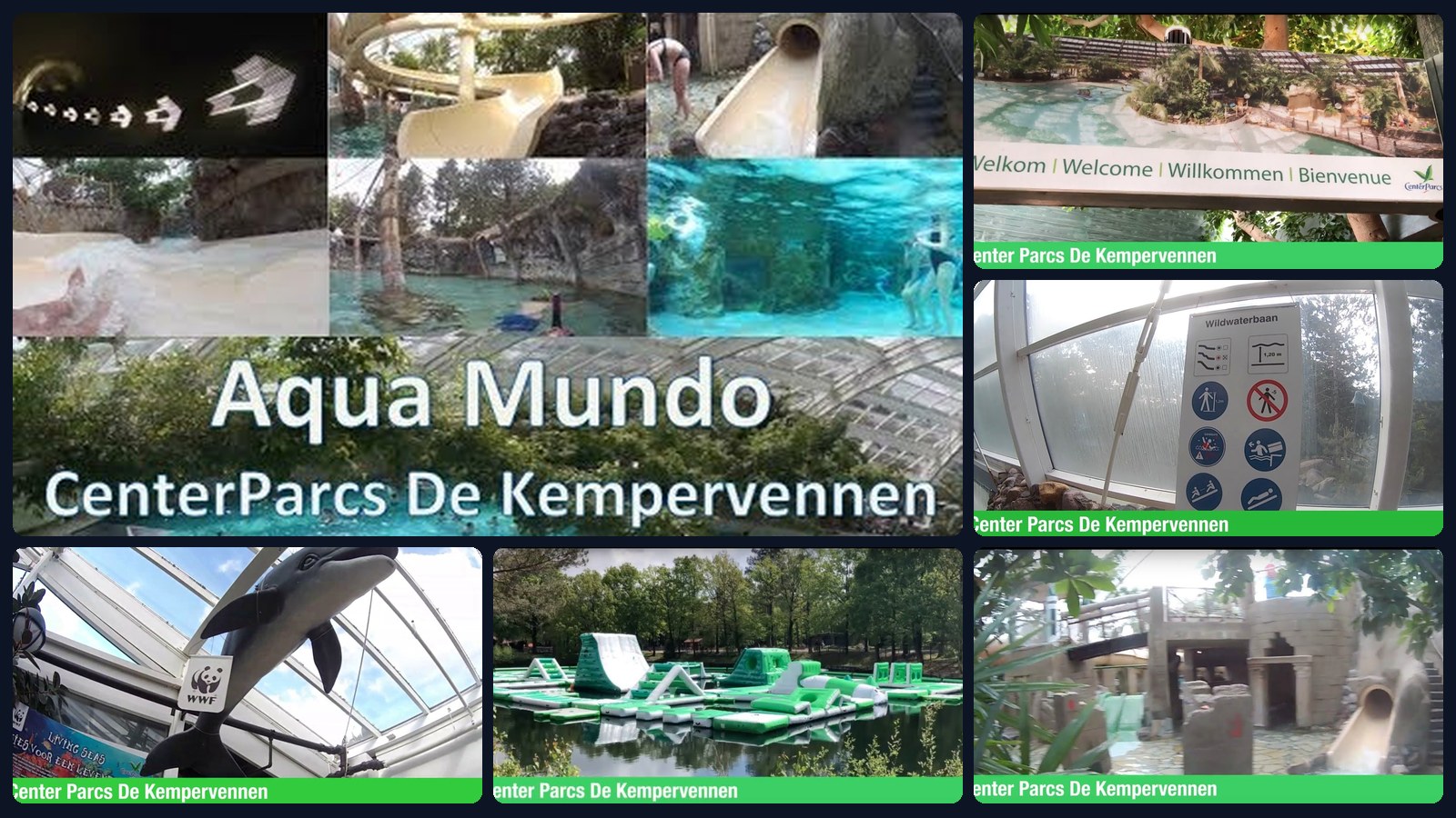 Aqua Mundo im Center Parcs De Kempervennen – Video-Mosaik aus Tropenbad und Schwimmbecken
