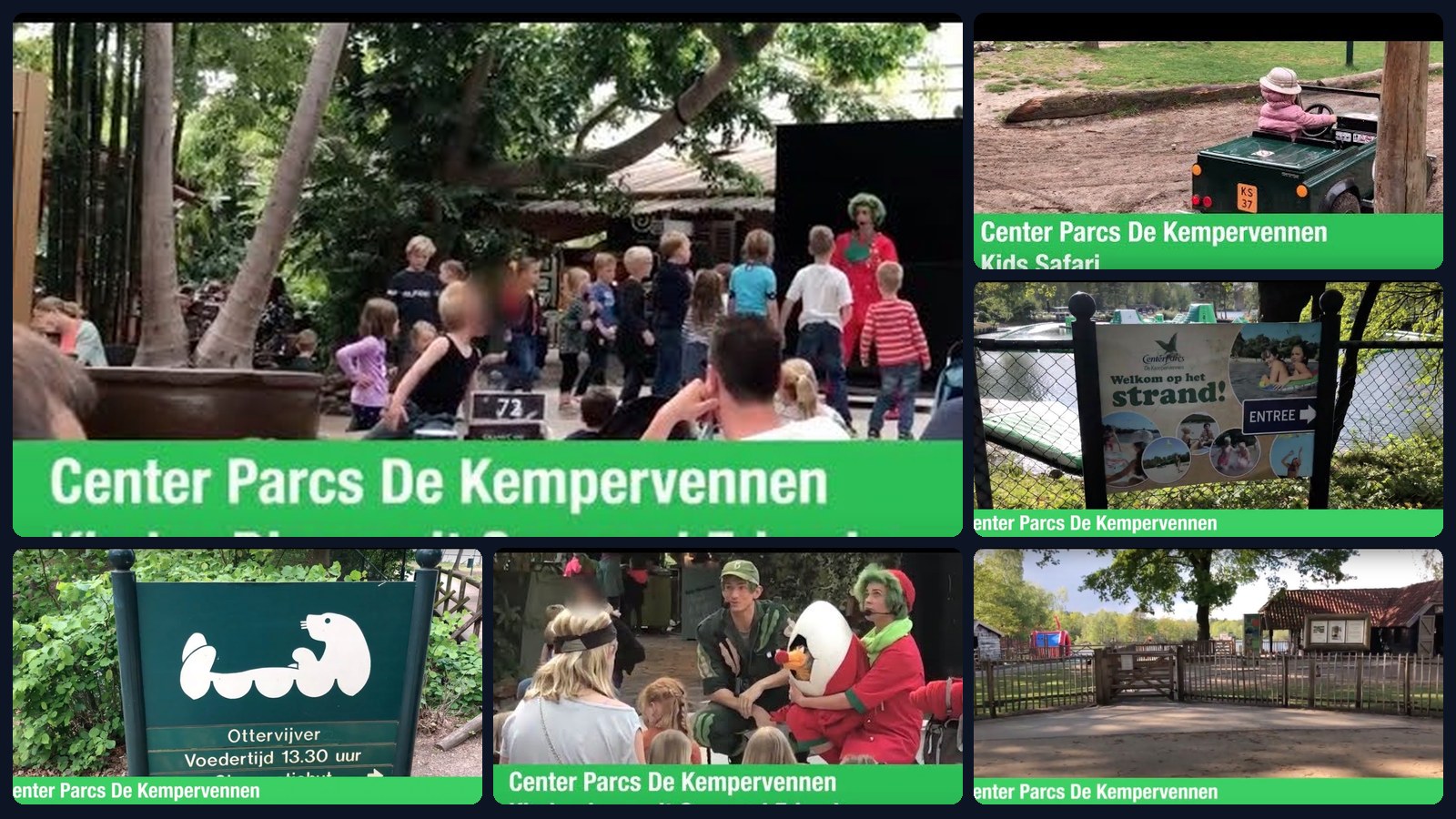 Otterrevier, Strand und Kinderprogramm im Center Parcs De Kempervennen – Video-Mosaik