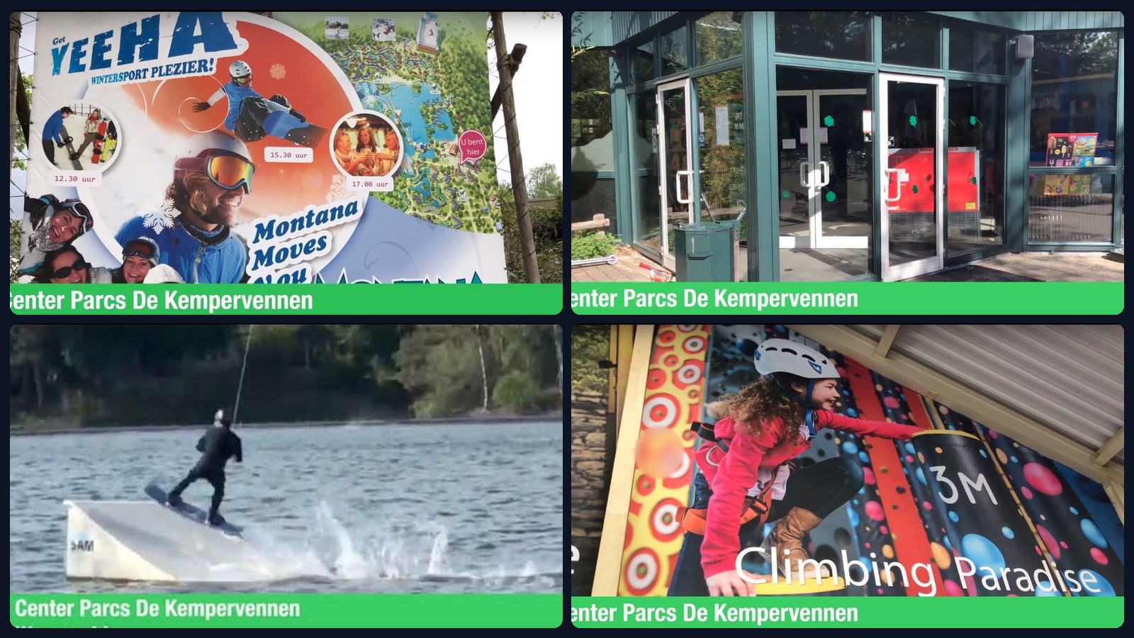 Montana Snowcenter und Sport im Center Parcs De Kempervennen – Video-Mosaik