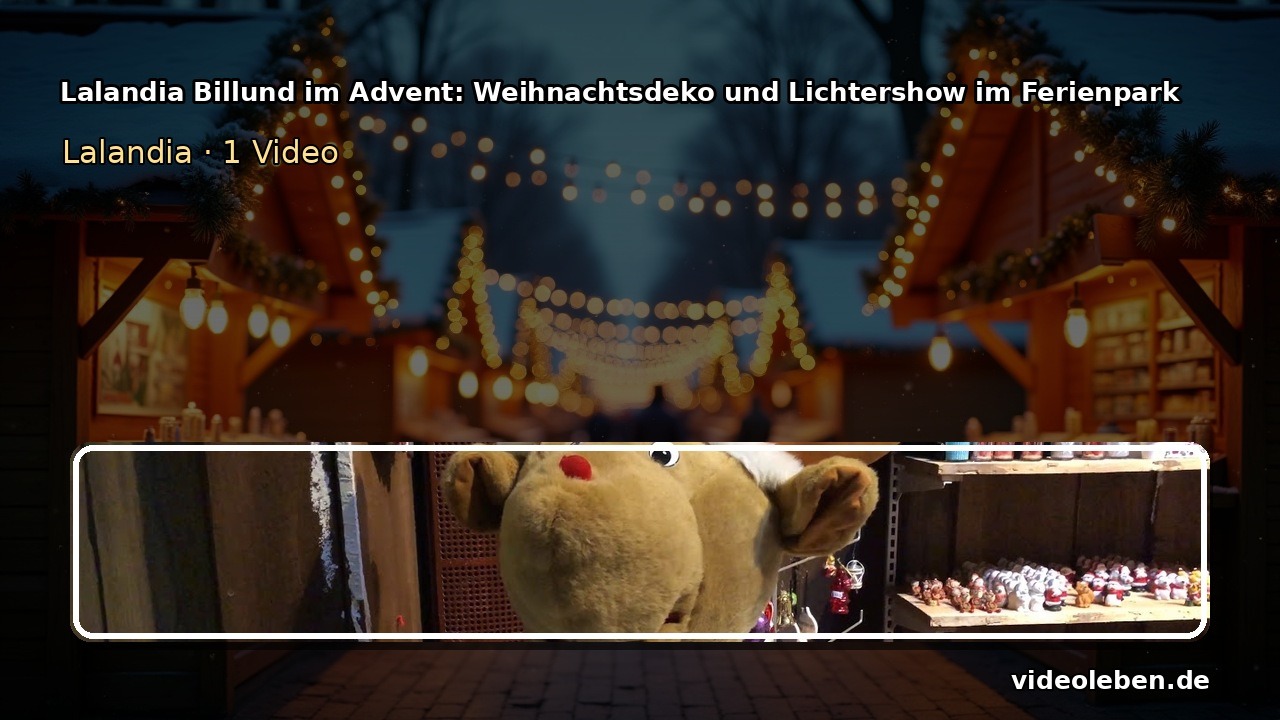 Weihnachtsdeko und Lichtershow im Ferienpark Lalandia Billund in Dänemark