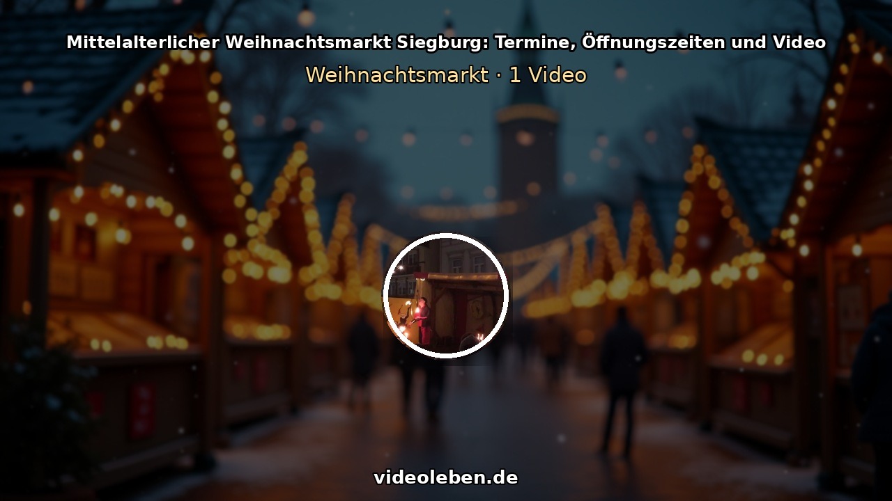 Mittelalterlicher Weihnachtsmarkt auf dem Marktplatz in Siegburg mit Gauklern und historischen Ständen