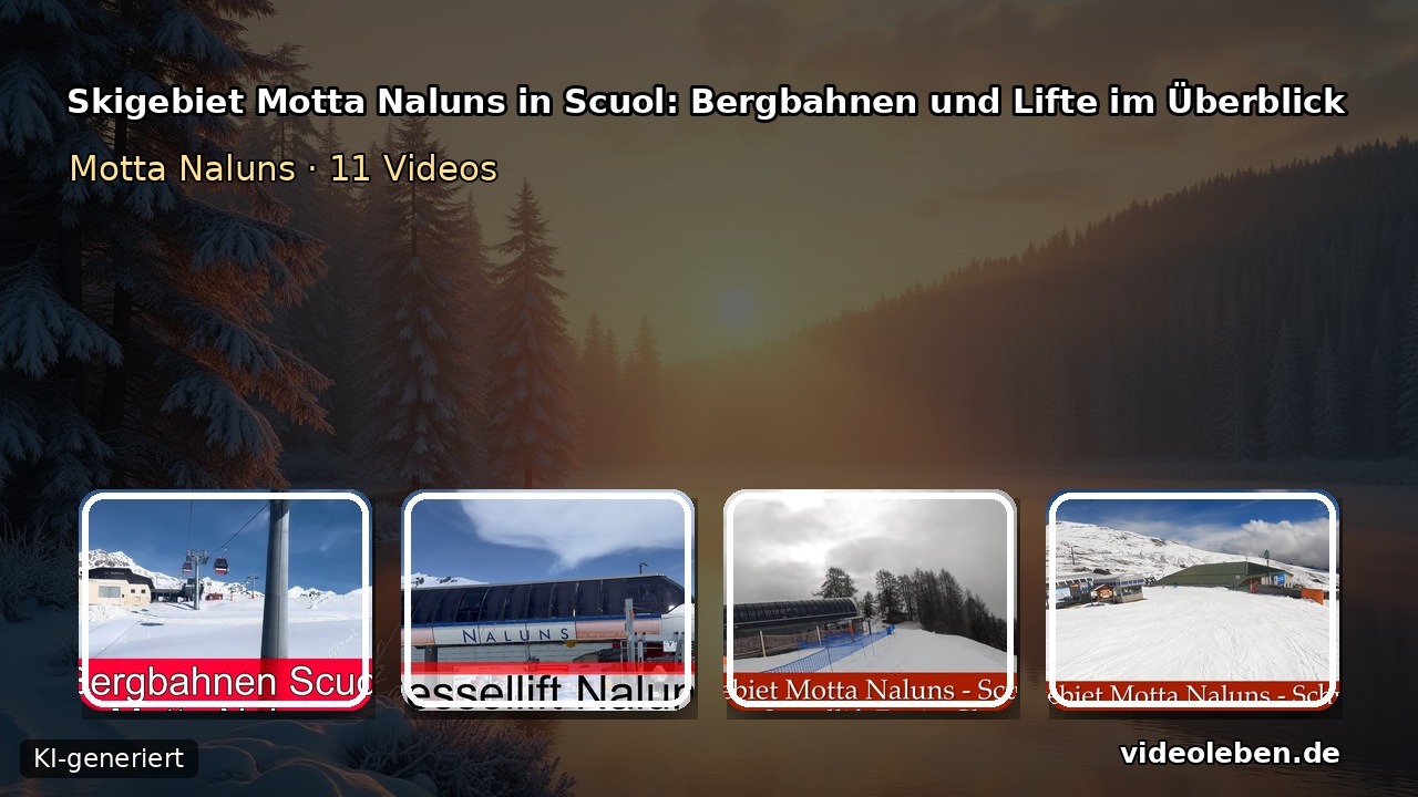 Bergbahnen und Sessellifte im Skigebiet Motta Naluns bei Scuol im Engadin