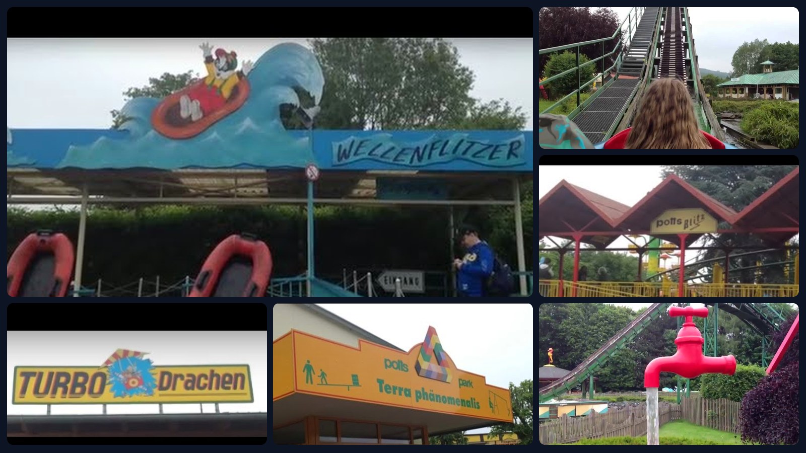 potts park Minden – Collage unserer Videos aus Attraktionen, Rutschen und Rundgang