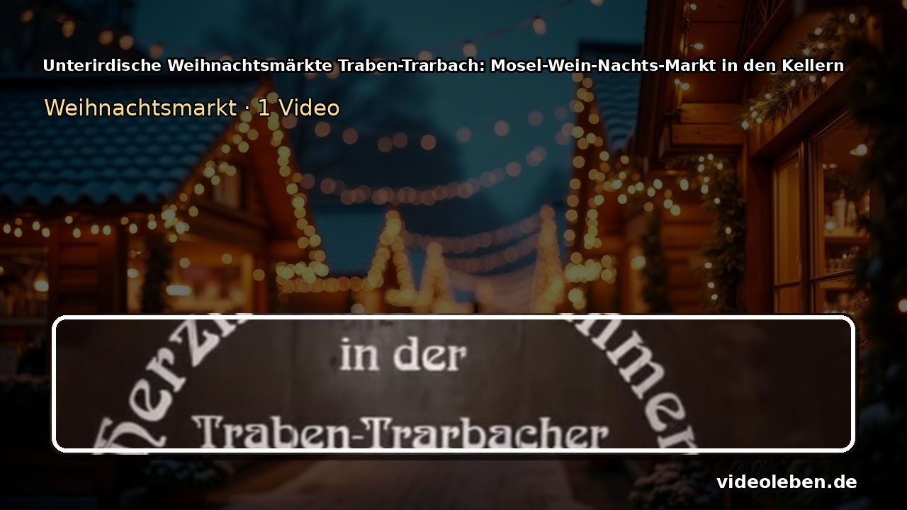 Unterirdischer Weihnachtsmarkt in einem historischen Kellergewölbe in Traben-Trarbach an der Mosel