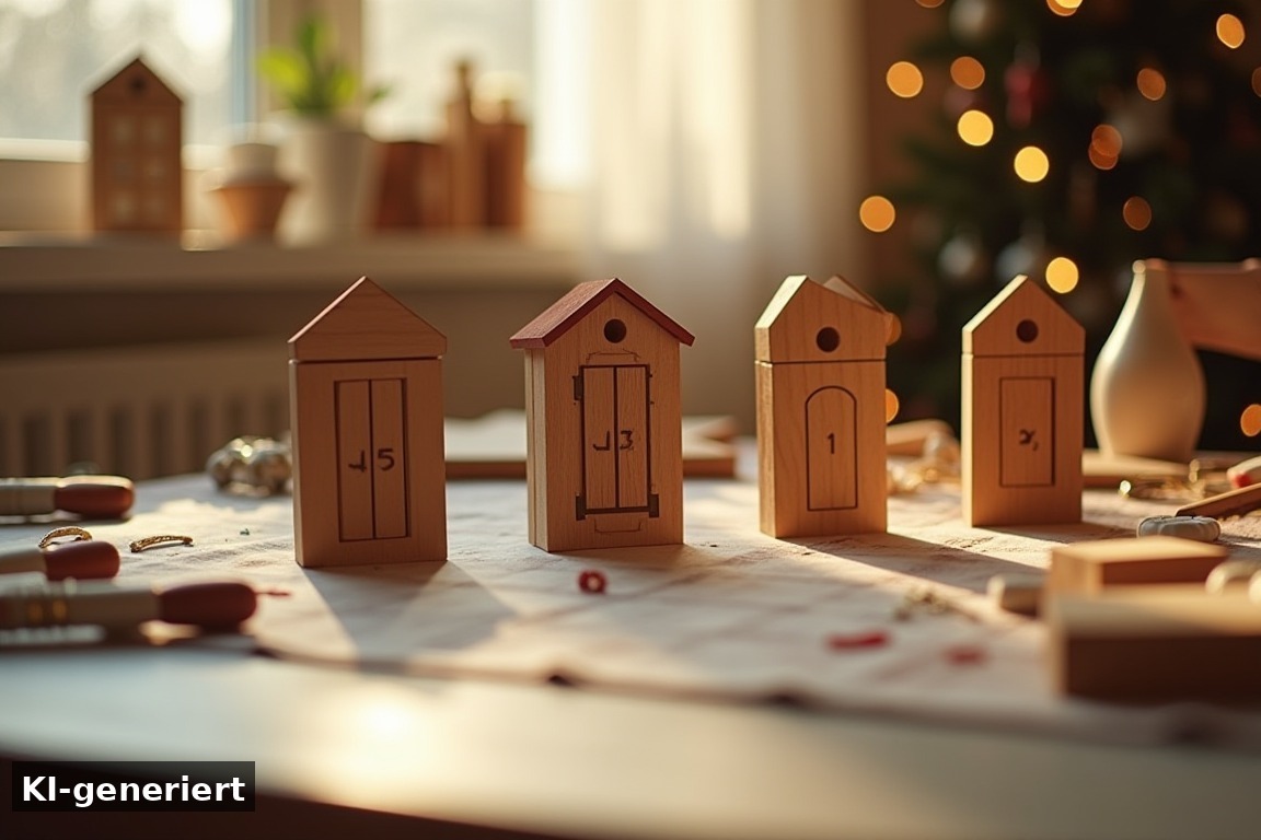 Der Zeitplan: 24 T&uuml;rchen in 4 Abenden – DIY-Adventskalender basteln: 24 Ideen ohne Schokolade (KI-generierte Darstellung)