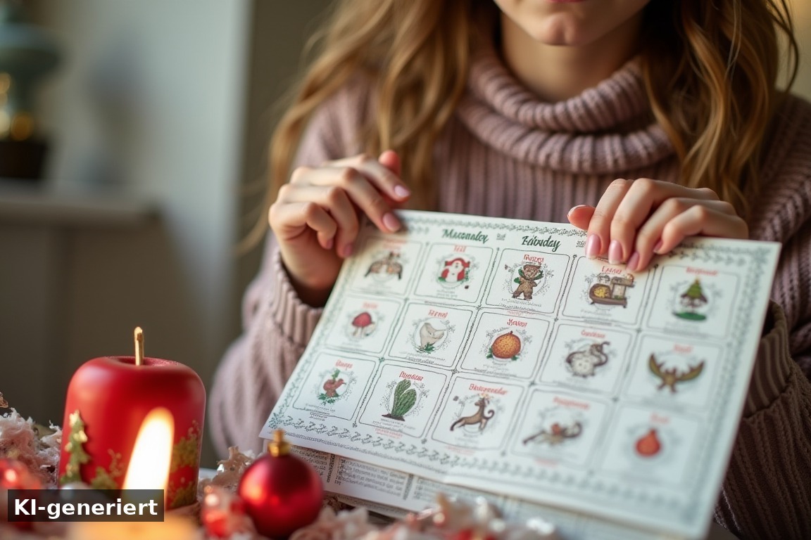 Typische Fehler beim Selbstbefüllen – Adventskalender selbst befüllen: 24 Ideen für Erwachsene (KI-generierte Darstellung)