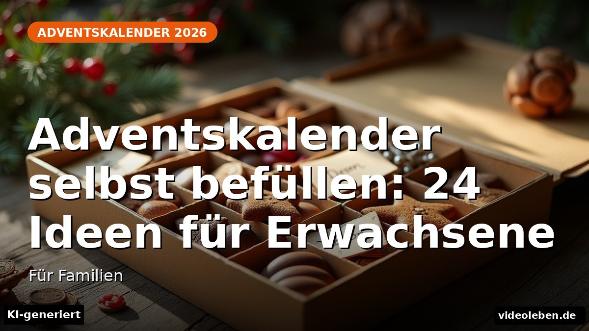 Adventskalender selbst befüllen: 24 Ideen für Erwachsene – Für Familien (KI-generierte Darstellung)