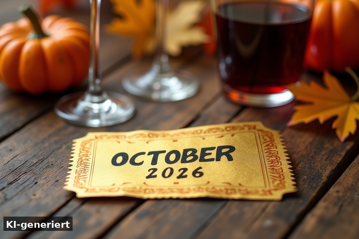 Eintritt: Das kostet die Herbstpartie Lebenslust – Lebenslust Schloss Lüntenbeck: Herbstpartie in Wuppertal vom 9. bis 11. Oktober 2026 (KI-generierte Darstellung)