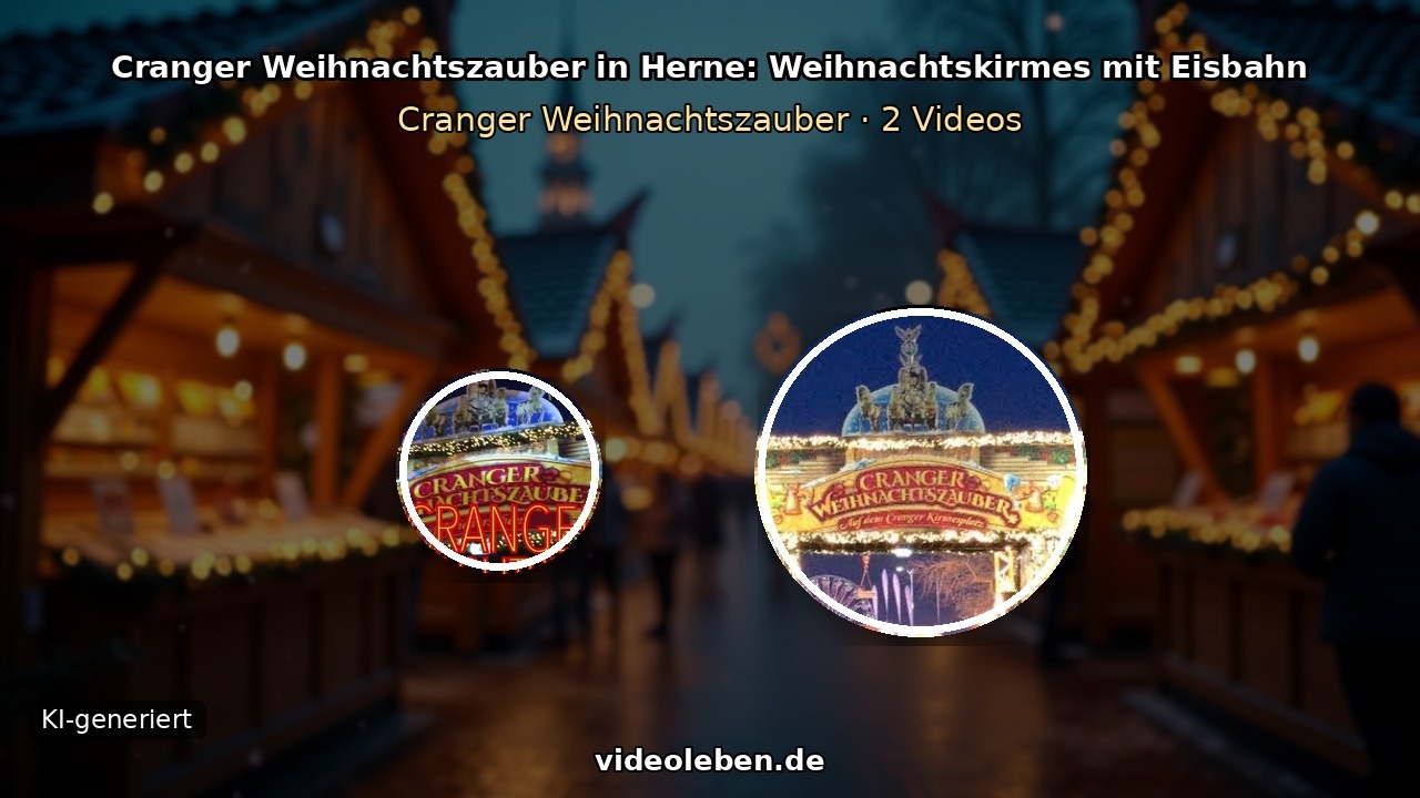 Cranger Weihnachtszauber in Herne: Weihnachtskirmes mit Eisbahn (2 Video-Motive, KI-generierter Hintergrund)