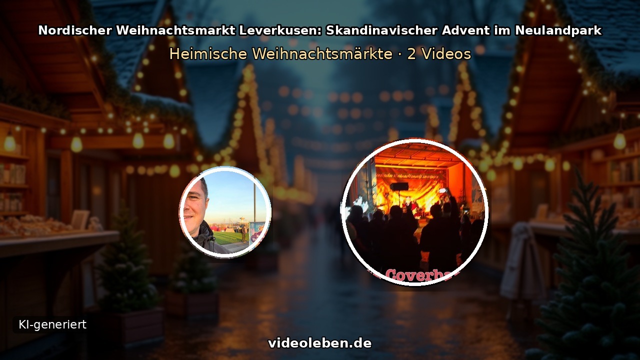 Nordischer Weihnachtsmarkt Leverkusen: Skandinavischer Advent im Neulandpark (2 Video-Motive, KI-generierter Hintergrund)