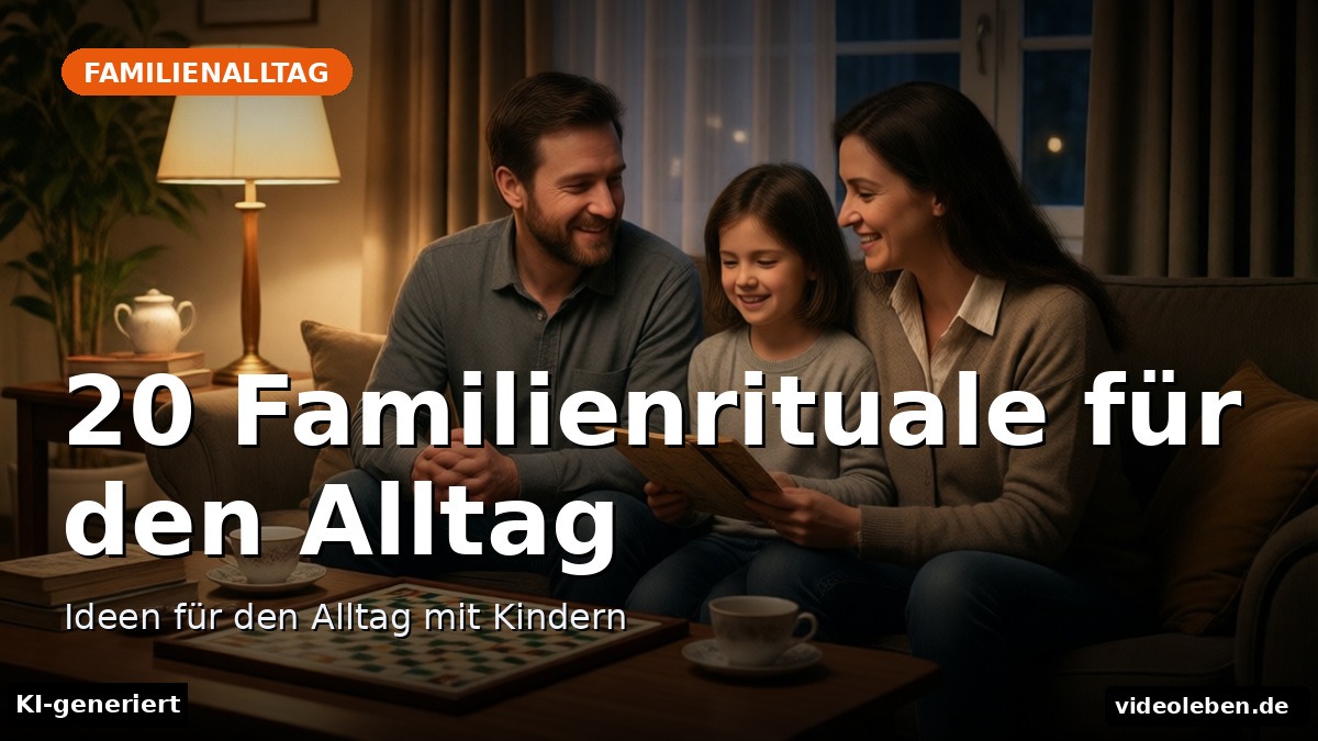 Familienrituale: gemeinsame Mahlzeiten und feste Zeiten im Alltag (KI-generierte Darstellung)