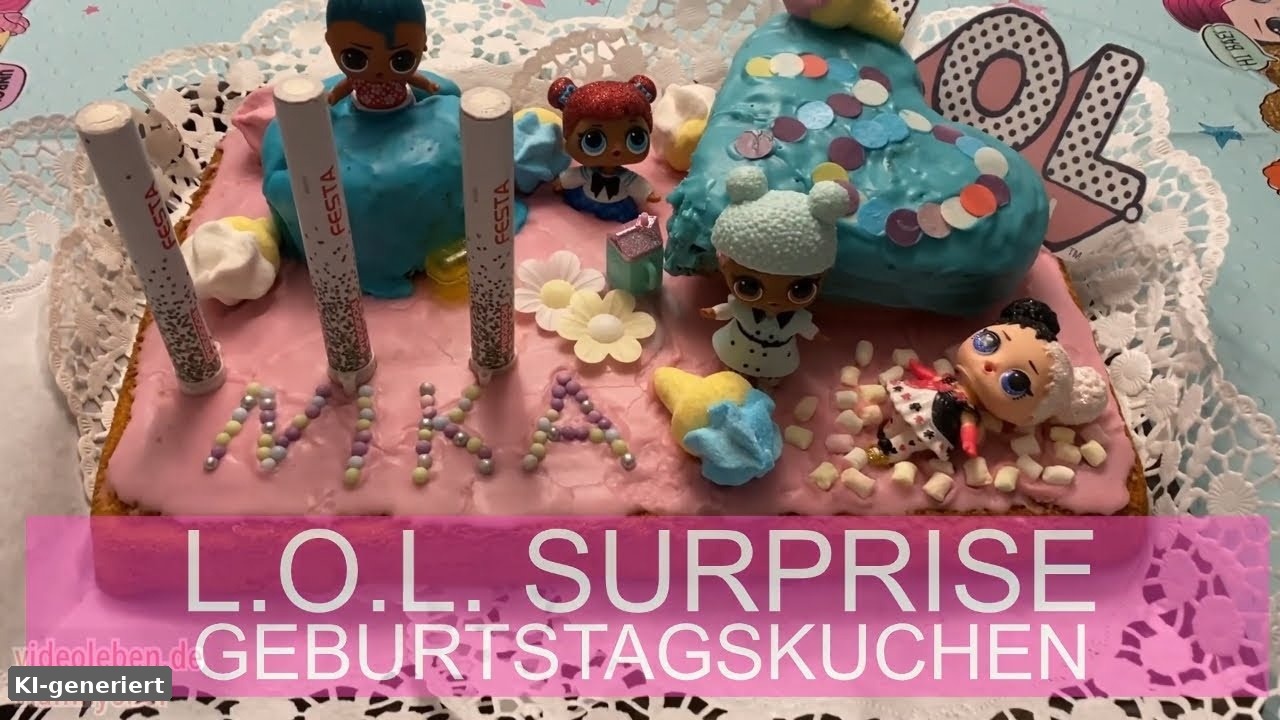 LOL Surprise Geburtstagskuchen zum 10. Geburtstag