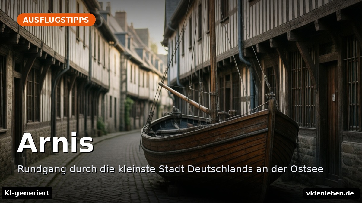Arnis – Rundgang durch die kleinste Stadt Deutschlands an der Ostsee – Beitragsbild (KI-generierte Darstellung)