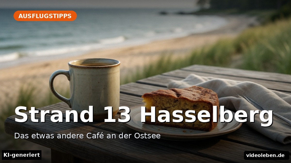 Strand 13 Hasselberg – Das etwas andere Café an der Ostsee – Beitragsbild (KI-generierte Darstellung)
