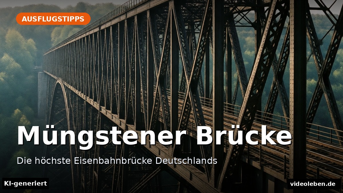 Müngstener Brücke – Die höchste Eisenbahnbrücke Deutschlands – Beitragsbild (KI-generierte Darstellung)