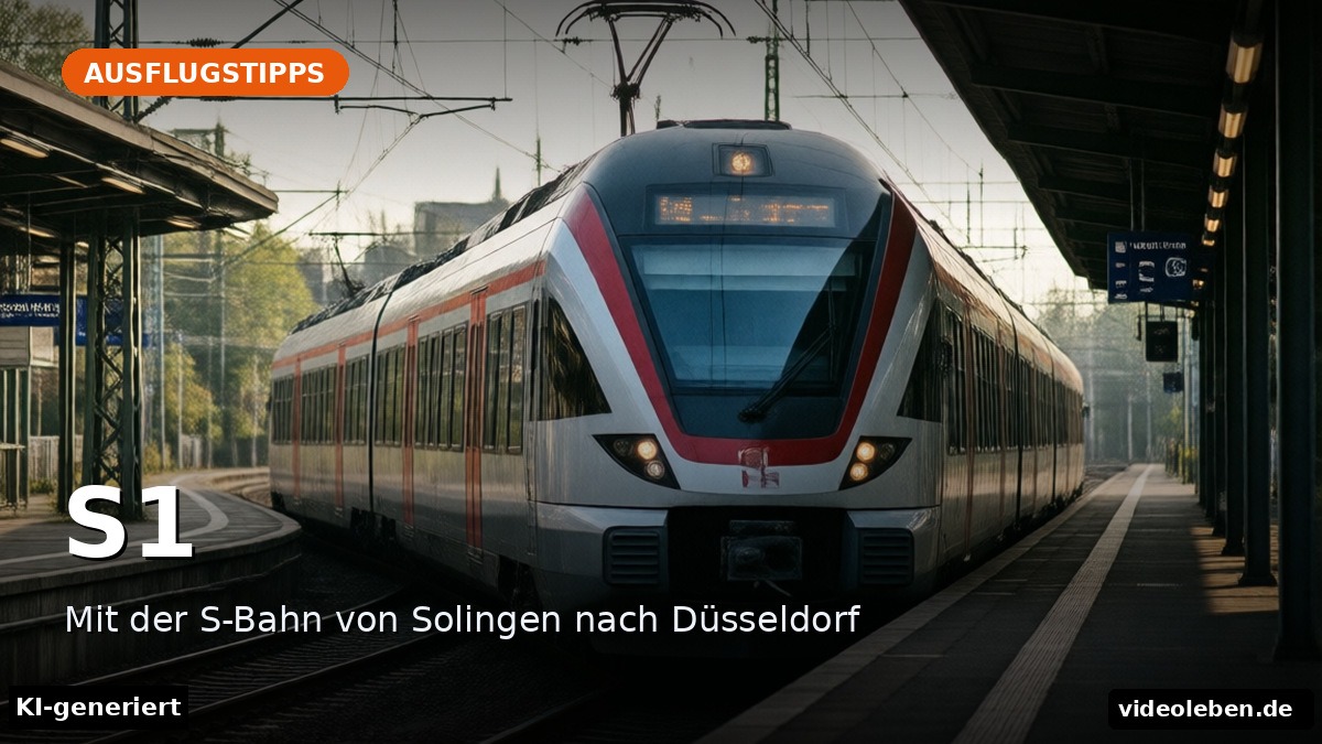 S1 – Mit der S-Bahn von Solingen nach Düsseldorf – Beitragsbild (KI-generierte Darstellung)