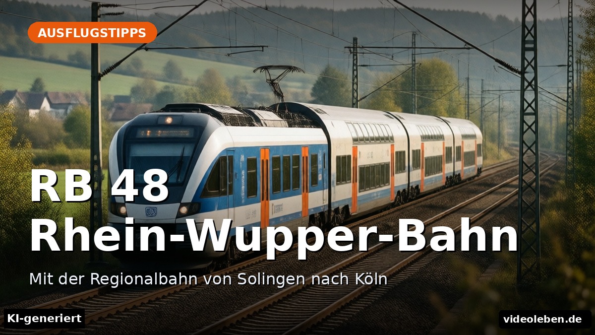 RB 48 Rhein-Wupper-Bahn – Mit der Regionalbahn von Solingen nach Köln – Beitragsbild (KI-generierte Darstellung)