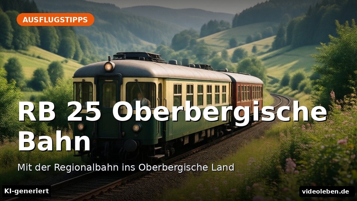 RB 25 Oberbergische Bahn – Mit der Regionalbahn ins Oberbergische Land – Beitragsbild (KI-generierte Darstellung)