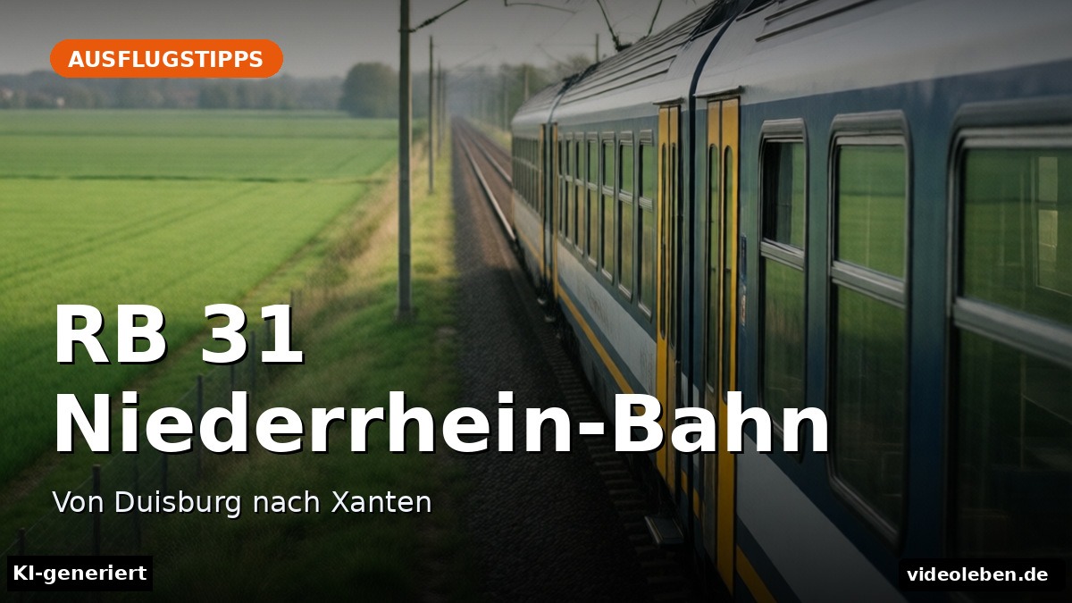 RB 31 Niederrhein-Bahn – Von Duisburg nach Xanten – Beitragsbild (KI-generierte Darstellung)