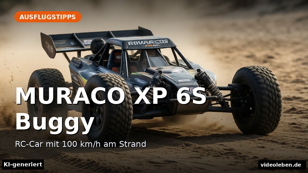MURACO XP 6S Buggy – RC-Car mit 100 km/h am Strand – Beitragsbild (KI-generierte Darstellung)