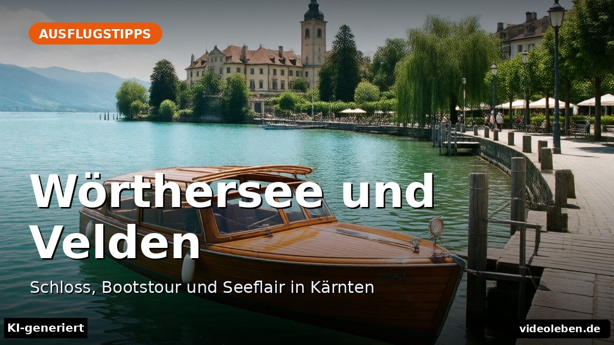 Wörthersee und Velden – Schloss, Bootstour und Seeflair in Kärnten – Beitragsbild (KI-generierte Darstellung)