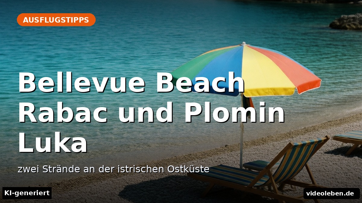 Bellevue Beach Rabac und Plomin Luka – zwei Strände an der istrischen Ostküste – Beitragsbild (KI-generierte Darstellung)