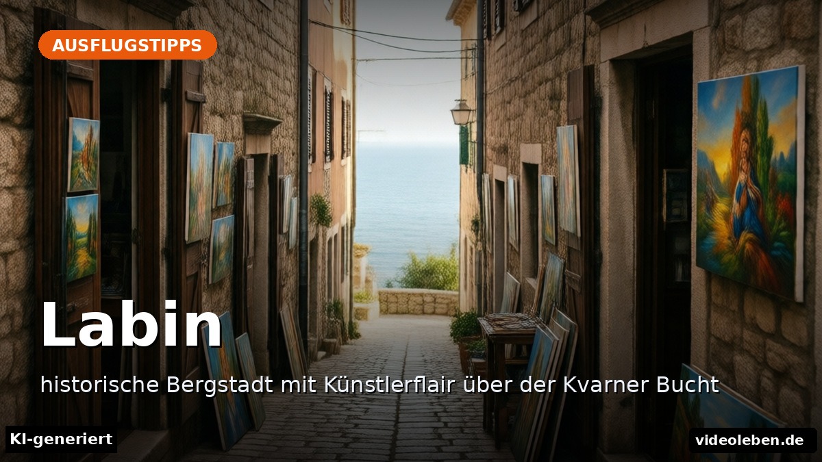 Labin – historische Bergstadt mit Künstlerflair über der Kvarner Bucht – Beitragsbild (KI-generierte Darstellung)