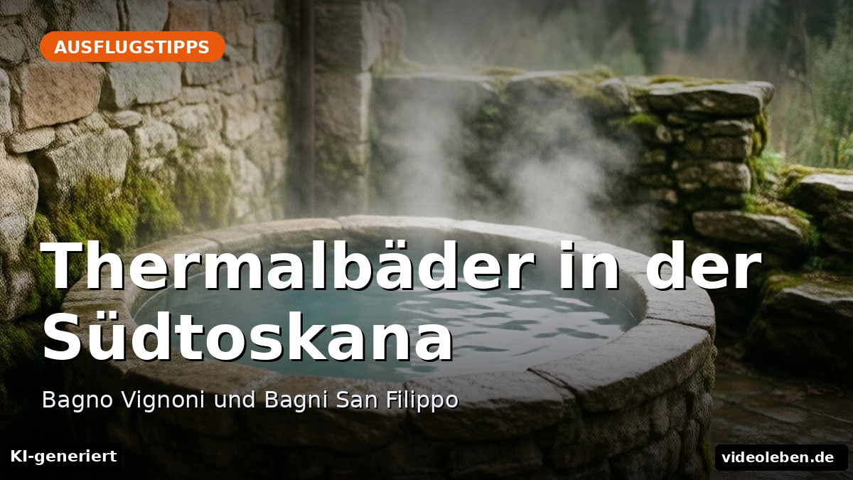 Thermalbäder in der Südtoskana – Bagno Vignoni und Bagni San Filippo – Beitragsbild (KI-generierte Darstellung)