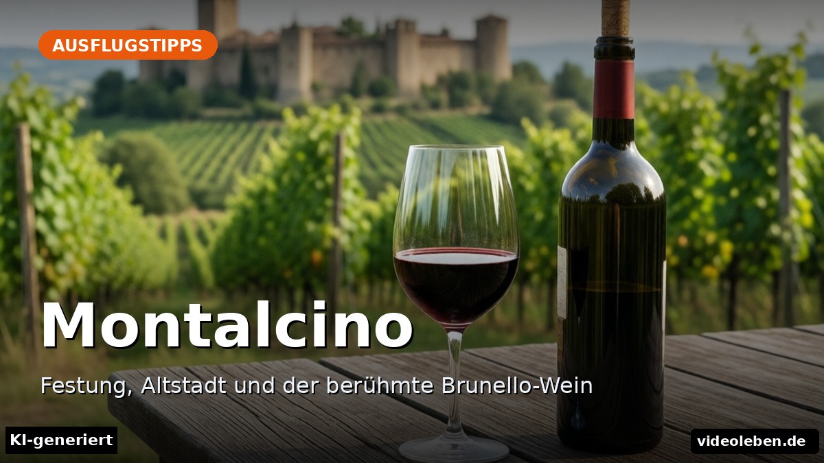 Montalcino – Festung, Altstadt und der berühmte Brunello-Wein – Beitragsbild (KI-generierte Darstellung)