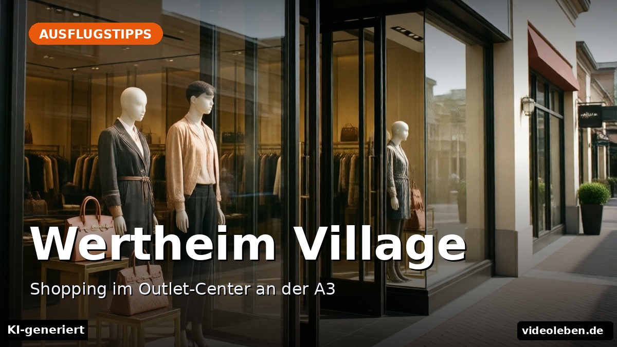 Wertheim Village – Shopping im Outlet-Center an der A3 – Beitragsbild (KI-generierte Darstellung)