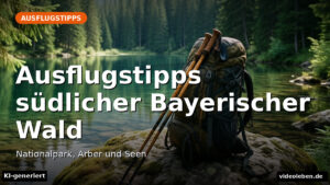 Ausflugstipps südlicher Bayerischer Wald – Nationalpark, Arber und Seen – Beitragsbild (KI-generierte Darstellung)