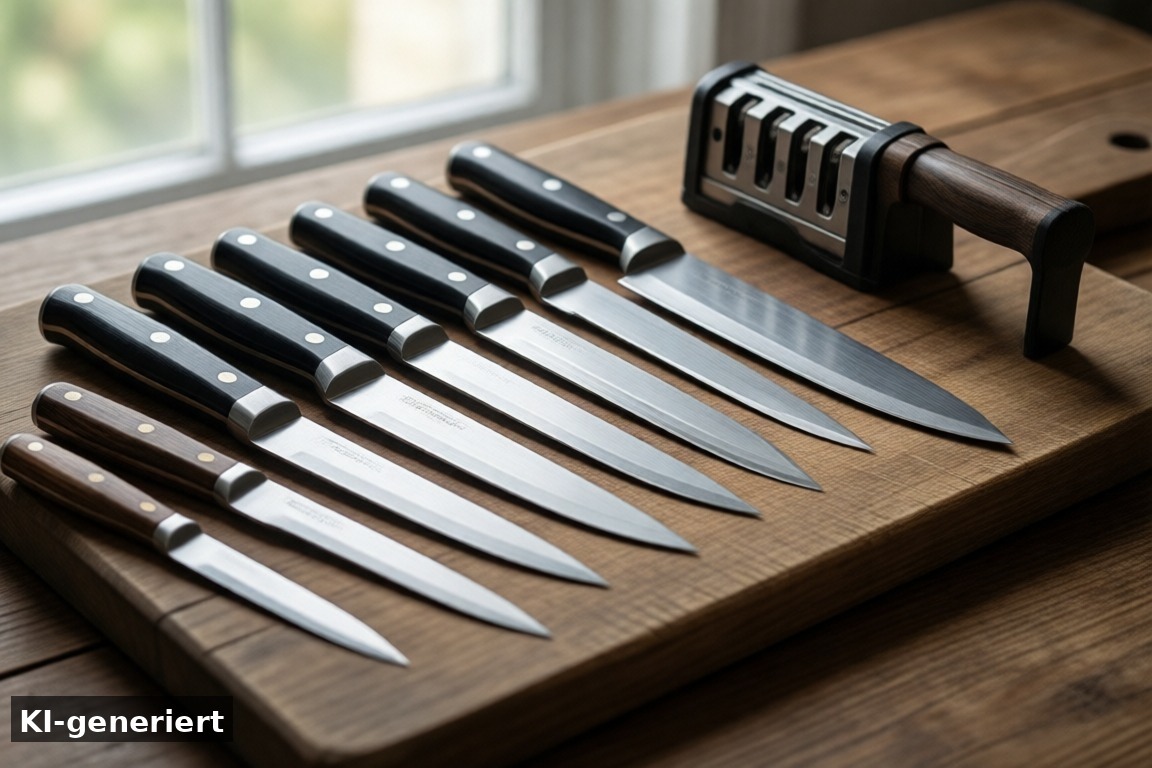 Vorteile – KATISUN Messerblock-Set im Test: 16-teiliges Küchenmesser-Set mit Schneidebrett & Schärfer (KI-generierte Darstellung)