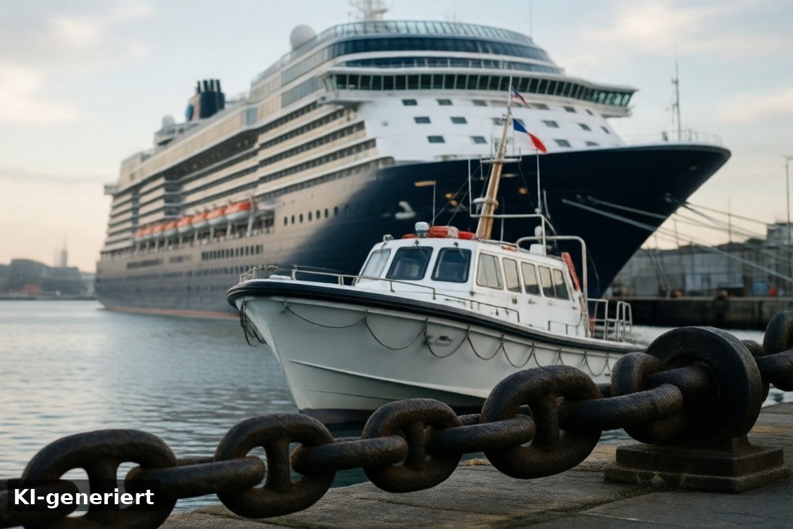 Fazit: Zwei Häfen über dem Kanal – AIDA prima: Landgänge in Le Havre und Southampton (KI-generierte Darstellung)