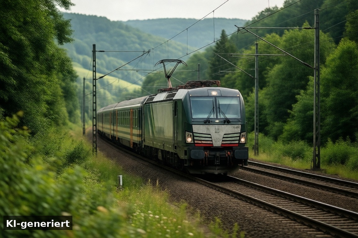 Wupperblick und Niederrhein – Regionalbahn in NRW: RB 25, RB 31, RB 38 und RB 48 (KI-generierte Darstellung)