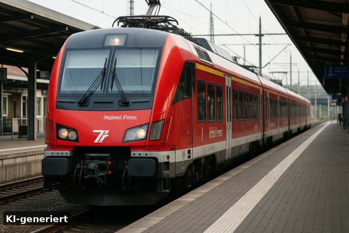 Regional-Express: RE 4, RE 5, RE 7, RE 9 und RE 13 – RE, IC, ICE und Thalys: Fernverkehr in NRW im Video (KI-generierte Darstellung)