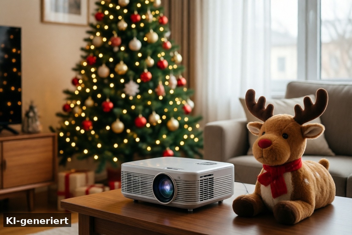 Worauf sollte man beim Kauf achten? – Weihnachts-Deko & Gadgets: singender Weihnachtsbaum, Projektor und Rentier im Test (KI-generierte Darstellung)