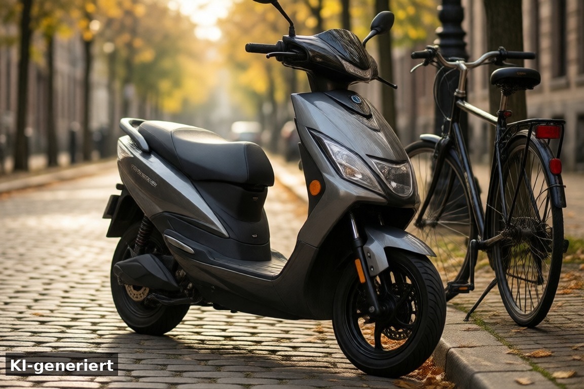 Wichtig: Was Straßenzulassung bei E-Scootern wirklich heißt – E-Scooter mit Straßenzulassung im Herbstverkauf: iScooter T4 für 498,99 € (KI-generierte Darstellung)