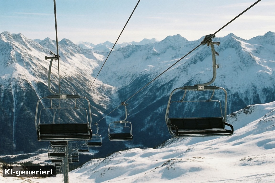 Sessellifte im Skigebiet: Mot da Ri, Naluns und Schlivera – Skigebiet Motta Naluns in Scuol: Bergbahnen und Lifte im Überblick (KI-generierte Darstellung)