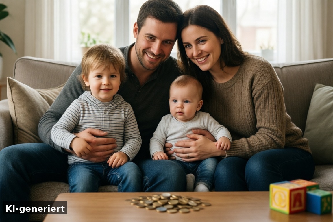 BESCHLOSSEN: Kindergeld ohne Antrag ab 2027 – Kindergeld 2027: 267 Euro je Kind – was Familien wirklich mehr haben (KI-generierte Darstellung)