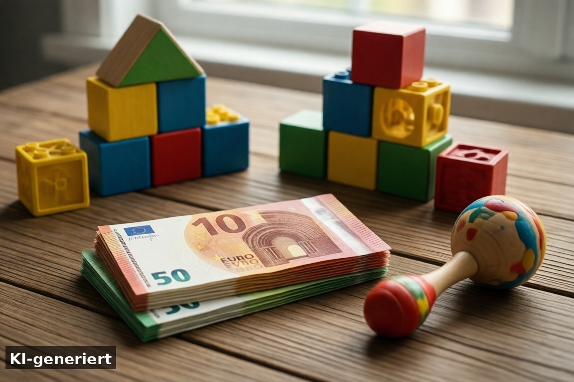 Was in den Wahlprogrammen dazu stand – Kindergeld 2027: 267 Euro je Kind – was Familien wirklich mehr haben (KI-generierte Darstellung)