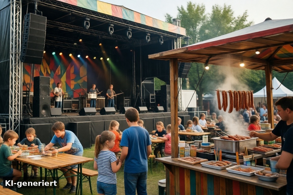 Musik, Essen und Mitmachaktionen – Dellbrücker Festmeile 2026: Kostenloses Familienwochenende in Köln mit Musik, Kinderprogramm und verkaufsoffenem Sonntag (KI-generierte Darstellung)
