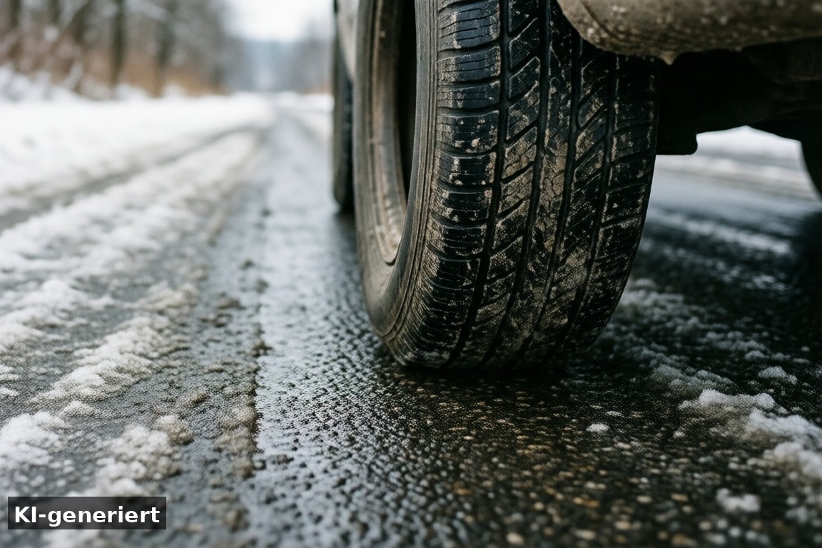 Nässe und Schnee: Wo Ganzjahresreifen an Grenzen kommen – Winterreifen oder Ganzjahresreifen? Der ehrliche Vergleich für 2026 (KI-generierte Darstellung)