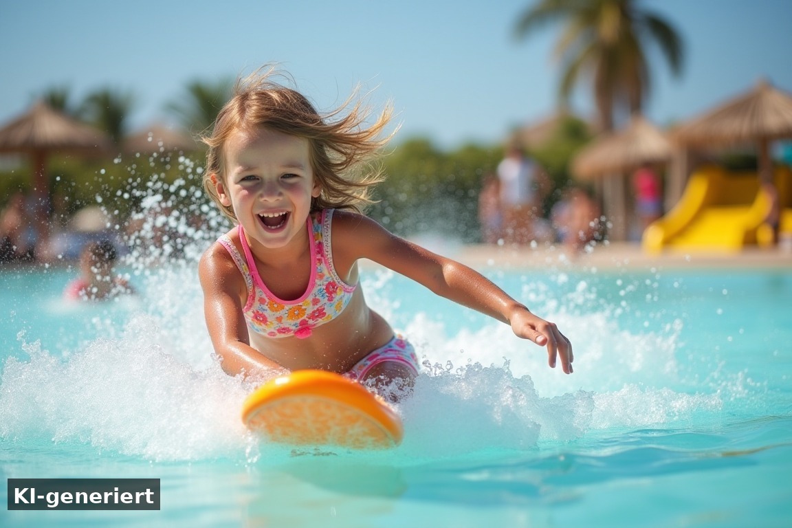 Action und Unterhaltung für die Kleinen – Familienurlaub im TUI Magic Life Skanes in Tunesien (KI-generierte Darstellung)