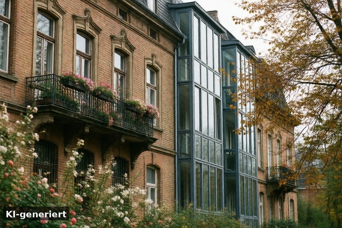 Die Entwicklung durch die Jahreszeiten – Die bauliche Entwicklung des Döppersbergs in Wuppertal im Zeitlupenmodus (KI-generierte Darstellung)