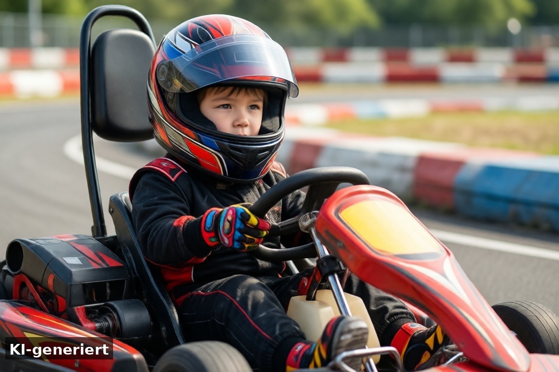 Abenteuer und Action für kleine Rennfahrer – Ein magischer Tag im Disneyland Paris für die ganze Familie (KI-generierte Darstellung)