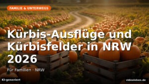 Kürbis-Ausflüge und Kürbisfelder in NRW 2026 – Für Familien · NRW (KI-generierte Darstellung)