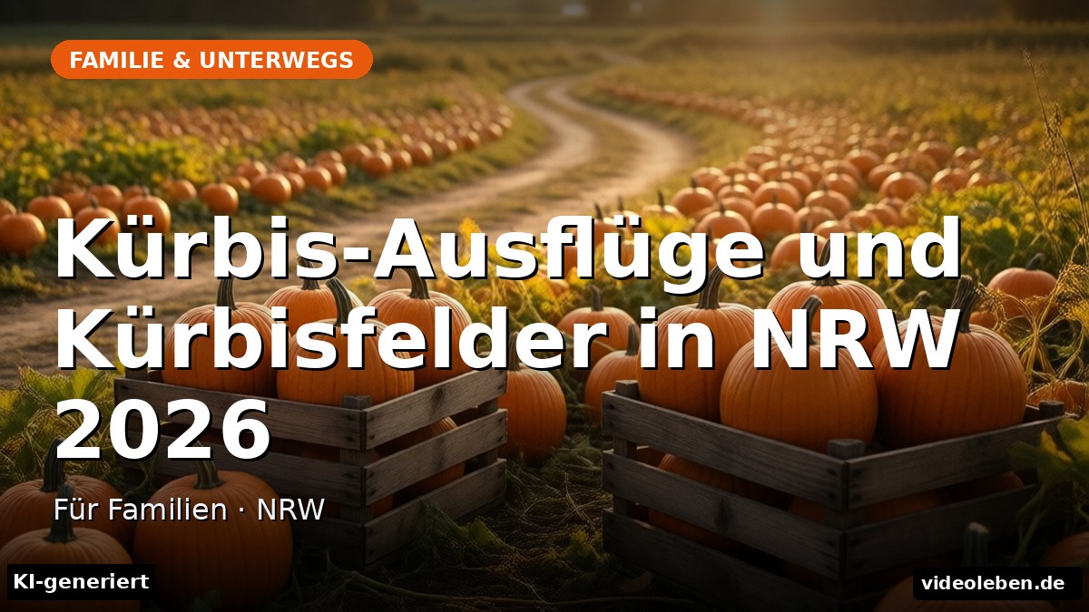 Kürbis-Ausflüge und Kürbisfelder in NRW 2026 – Für Familien · NRW (KI-generierte Darstellung)