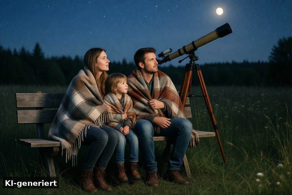 Tipps für die beste Beobachtung mit der Familie – Orioniden 2026: Wann ihr die Sternschnuppen im Oktober am besten sehen könnt (KI-generierte Darstellung)